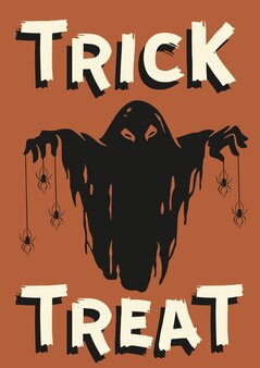 Призрак хэллоуина или дух для хэллоуина плакат