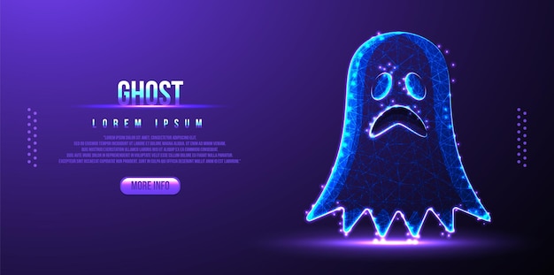 Низкополигональная каркасная модель Ghost