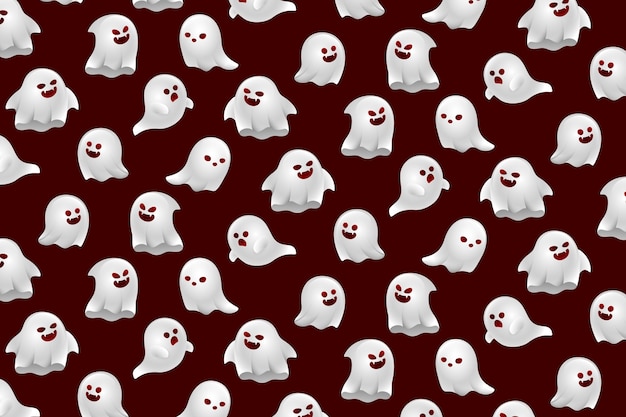 Free vector ghost pattern background