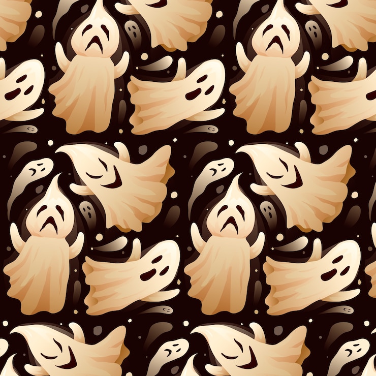 Free Vector ghost pattern background