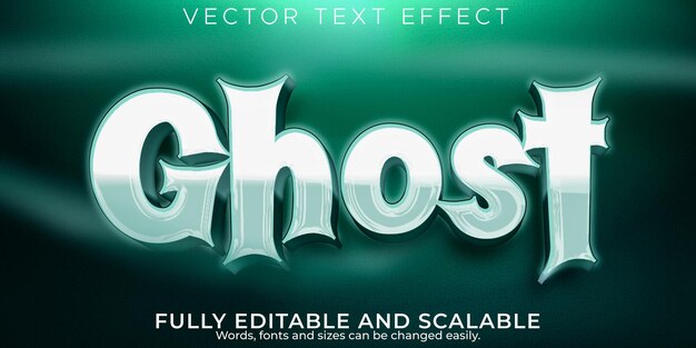 Ghost text effect, editable horror and cartoon text style