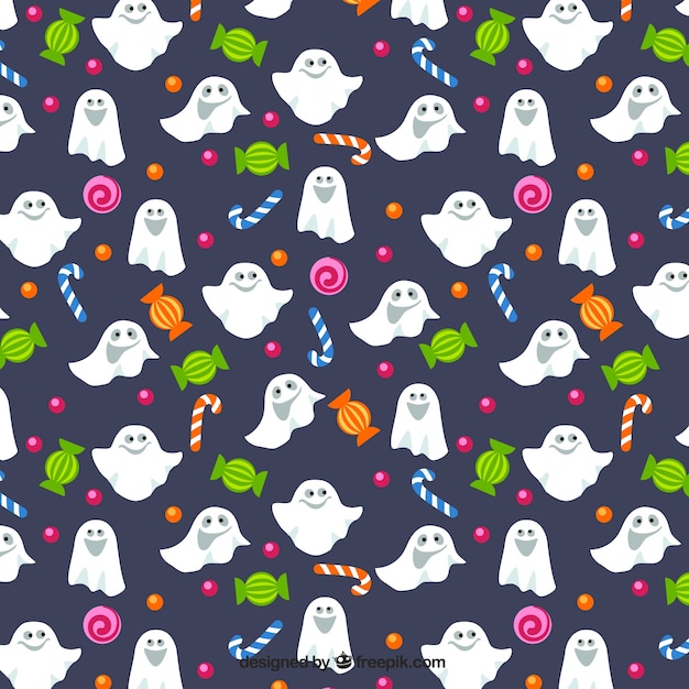 Ghosts and candy pattern