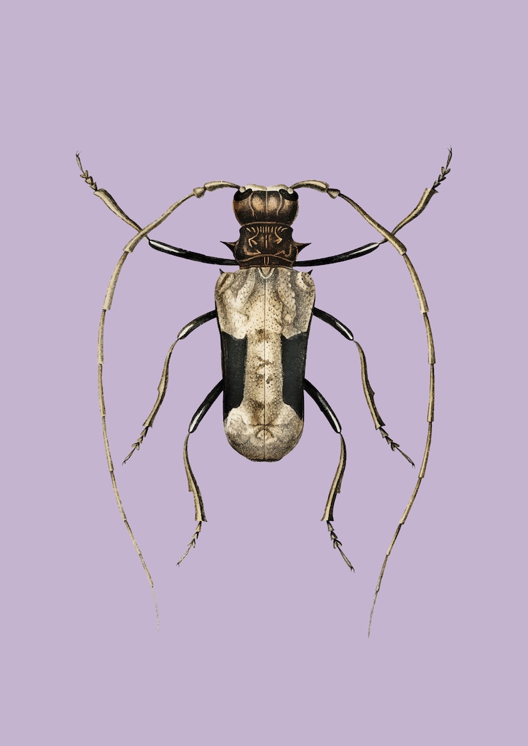 Free Vector giant african longhorn beetle (petrognatha gigas) illustrated by charles dessalines d'orbigny 