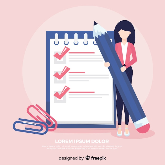 Free vector giant check list illustration