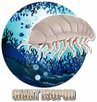 Free vector giant isopod deep sea creature