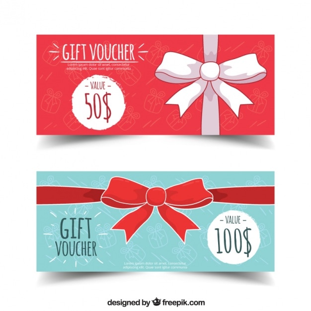 Free vector gift banner with bow