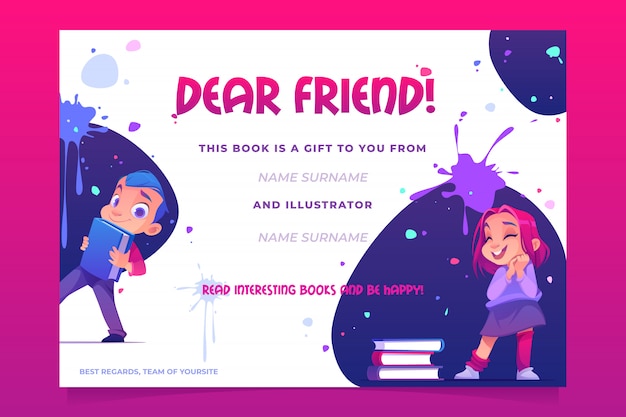 Gift book card