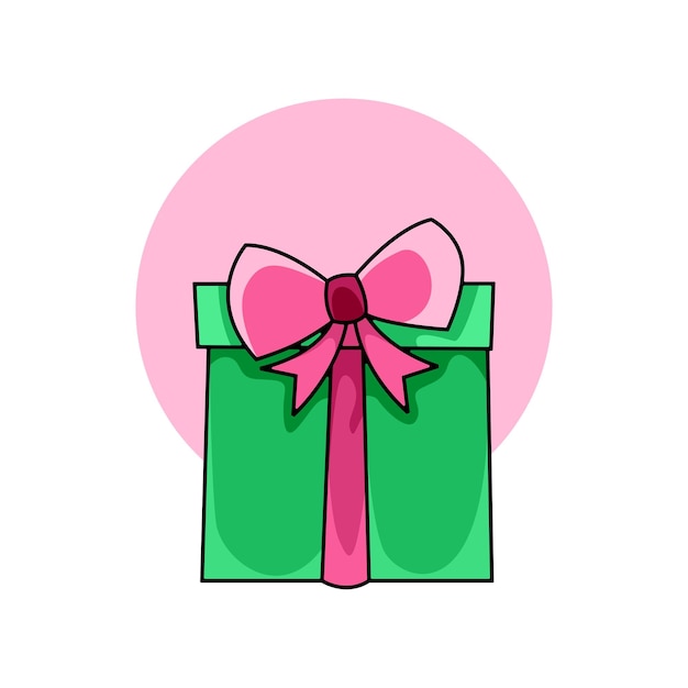 Free vector gift box cute logo design vector