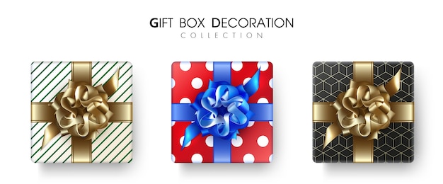 Gift boxtype in top view for decoration