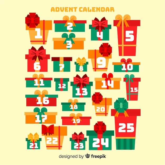 Gif box calendario dell'avvento