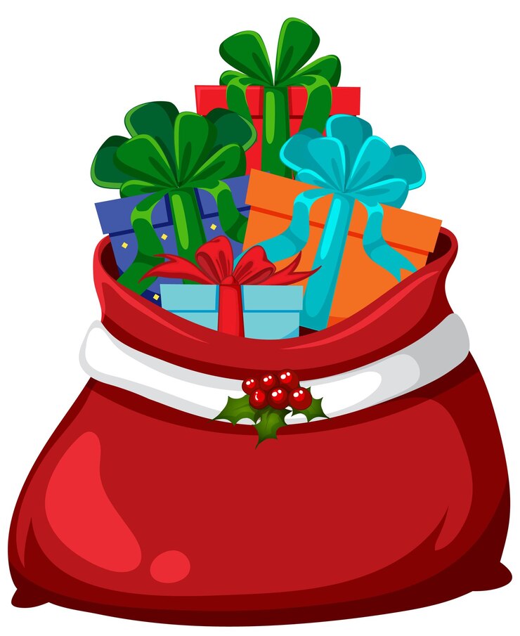 Free Vector gift boxes in christmas bag