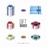 Free vector gift boxes illustrations