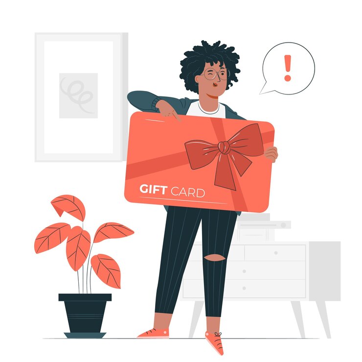 Free Vector gift card concept illustration