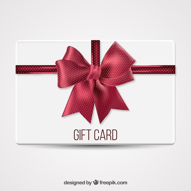 Gift card with a big bow