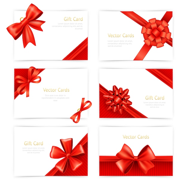 Free vector gift cards set