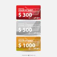 Free vector gift cards set