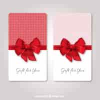 Free vector gift cards template