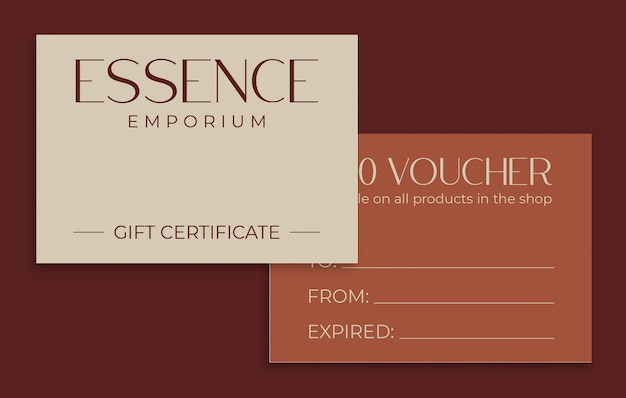 Gift certificate template design