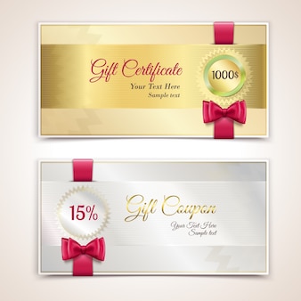 Gift certificates set