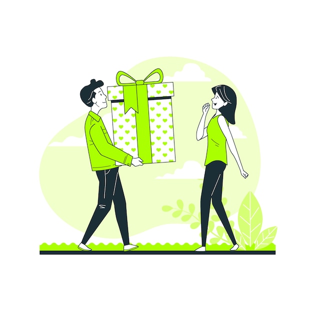 Free vector gift concept illustration