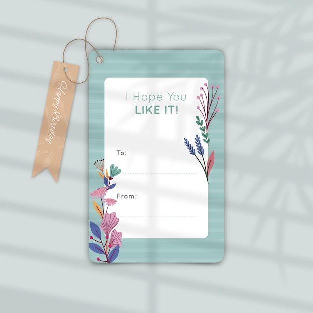 Free vector gift label design