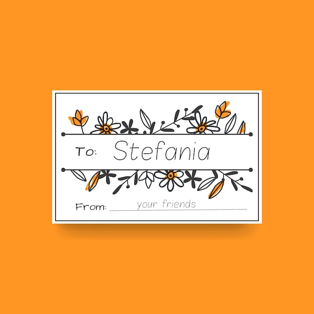 Free vector gift label design