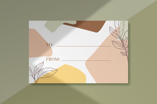 Free vector gift label with to and from spaces
