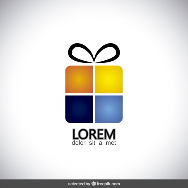 Free Vector | Gift logo