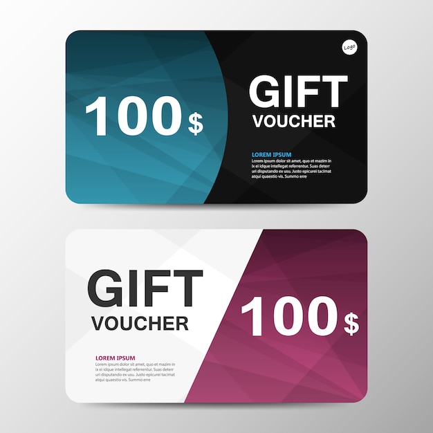 Gift voucher cards template