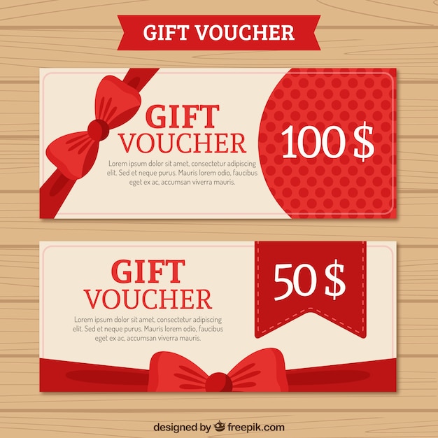 Free vector gift voucher pack