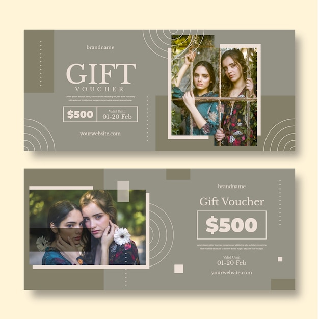 Free vector gift voucher template with discount