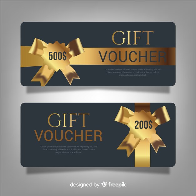 Gift voucher template with modern style