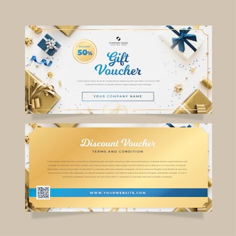 Gift voucher template with photo