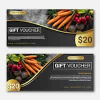 Free vector gift voucher with discount template