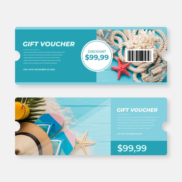 Gift voucher with discount template