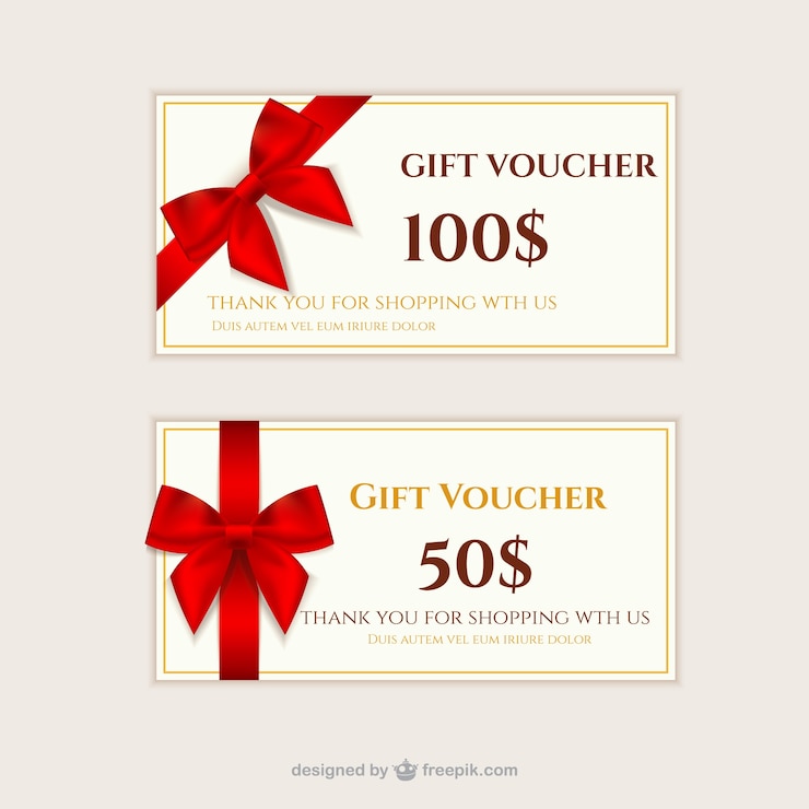 Free Vector gift vouchers pack