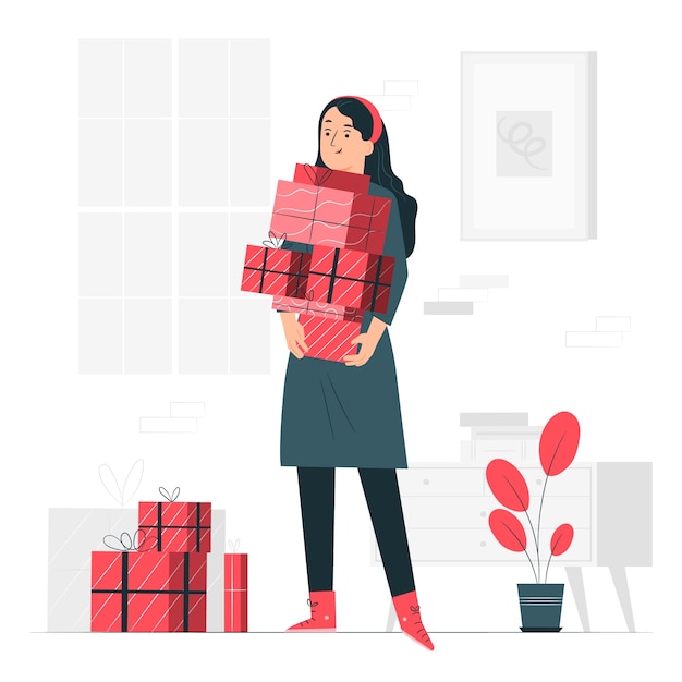 Free vector gifts concept illustration