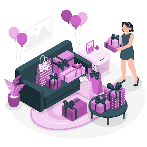 Free vector gifts concept illustration