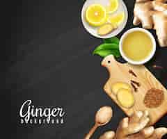 Free vector ginger black background