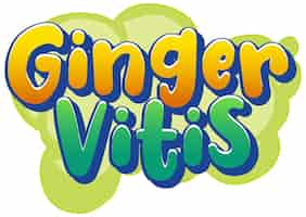 Free vector ginger vitis logo text design