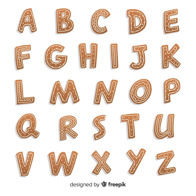 Gingerbread alphabet