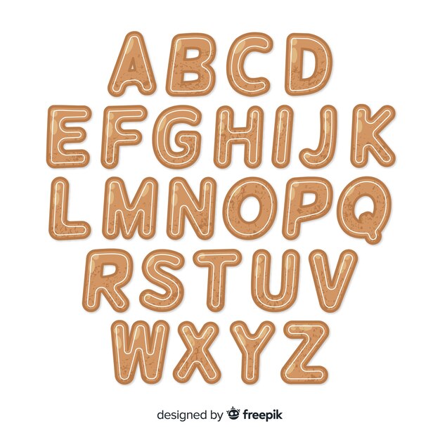 Gingerbread alphabet