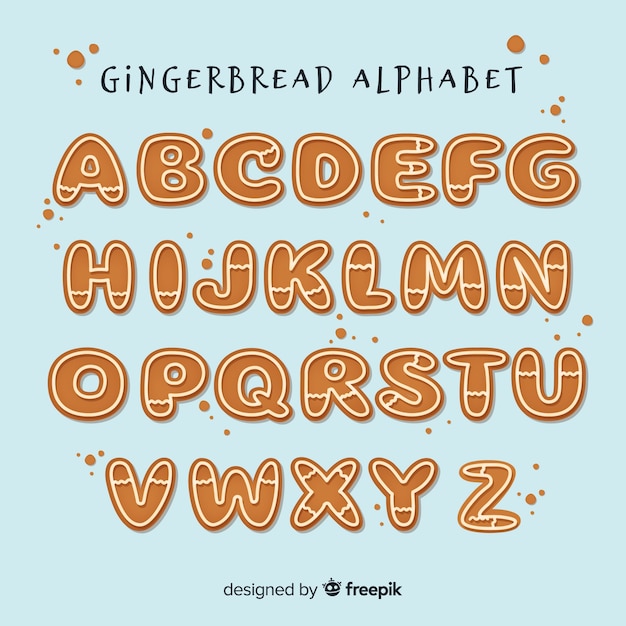 Gingerbread alphabet