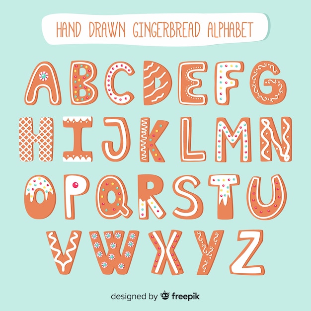 Gingerbread alphabet