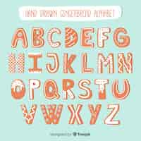 Free vector gingerbread alphabet