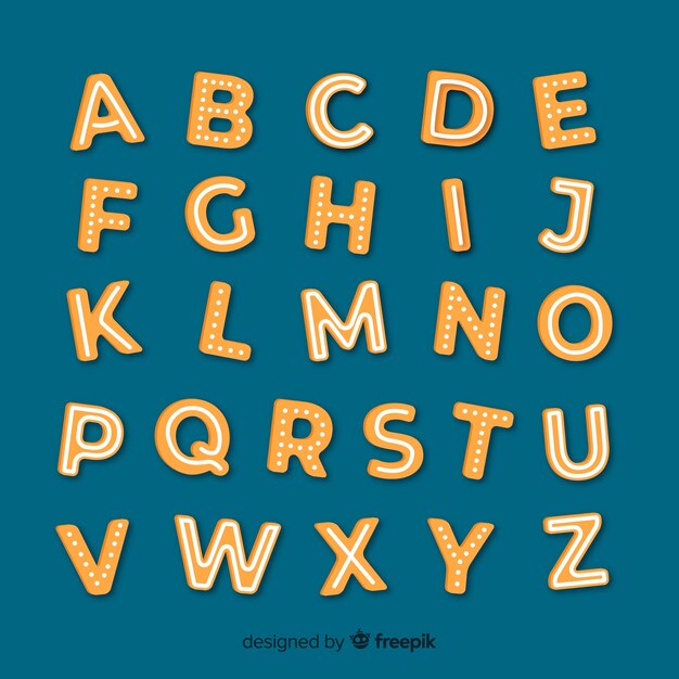 Gingerbread alphabet