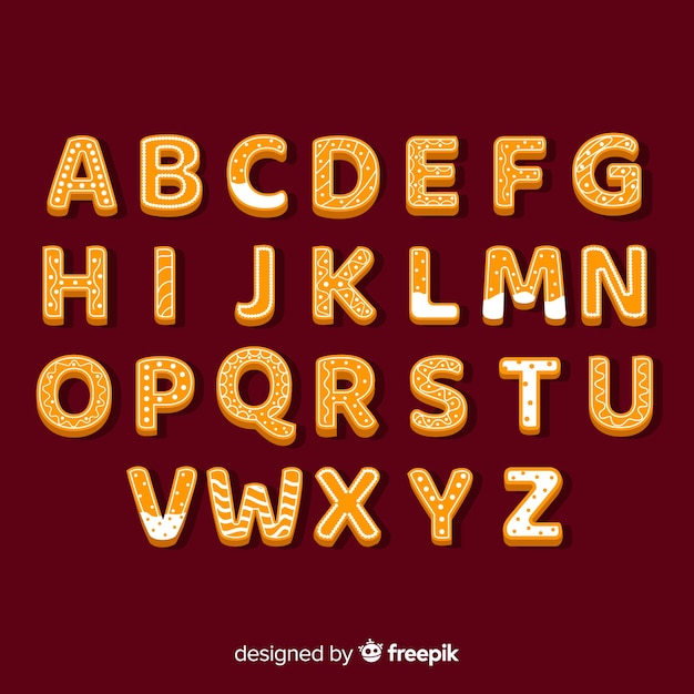 Gingerbread alphabet