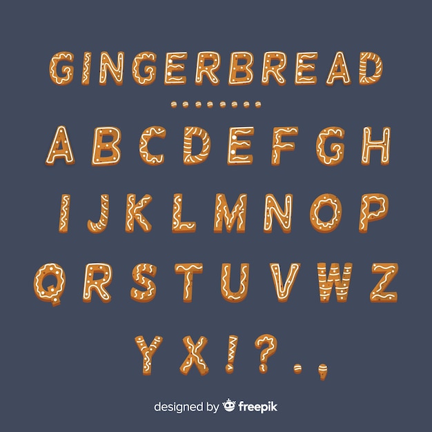 Gingerbread alphabet