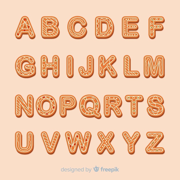 Gingerbread alphabet