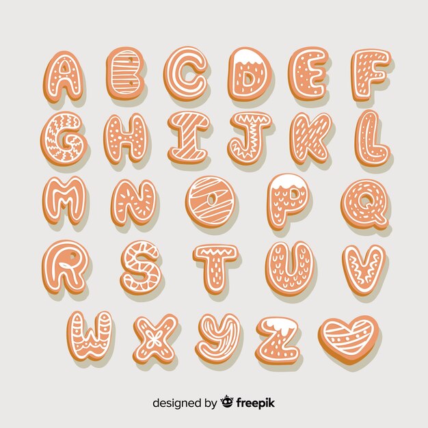 Gingerbread alphabet